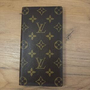 Louis Vuitton Monogram Portefeuille Long Wallet Bifold Checkbook Style